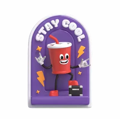 Stay Cool 3D Graphic