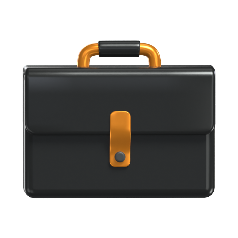 3D Briefcase Model For Business Success 3D Graphic
