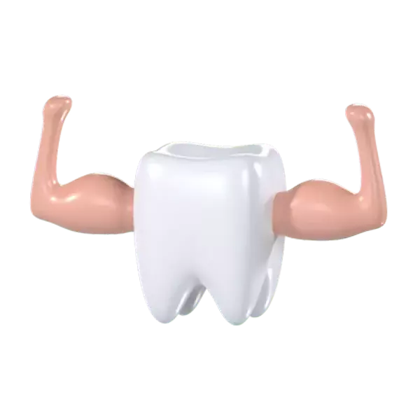 Strong Tooth 3D Graphic