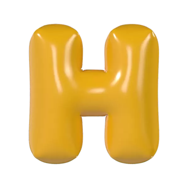 Letter H 3D Graphic