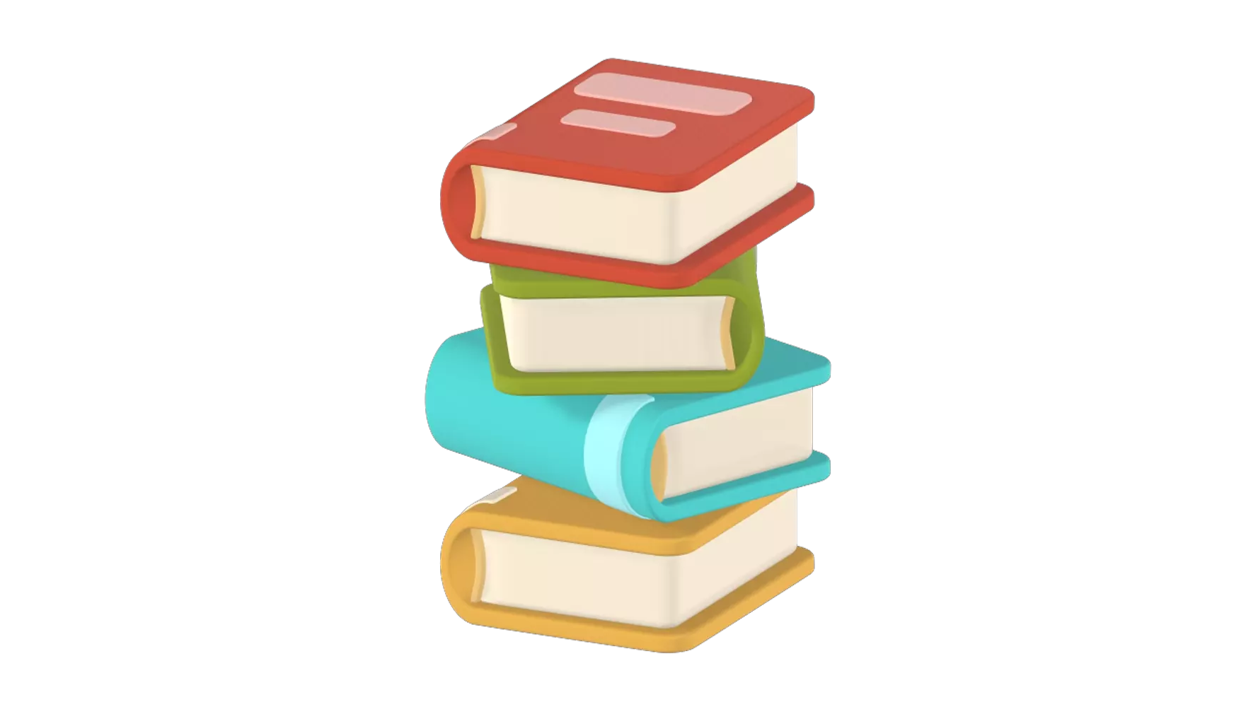 Pile Of Books 3D Graphic