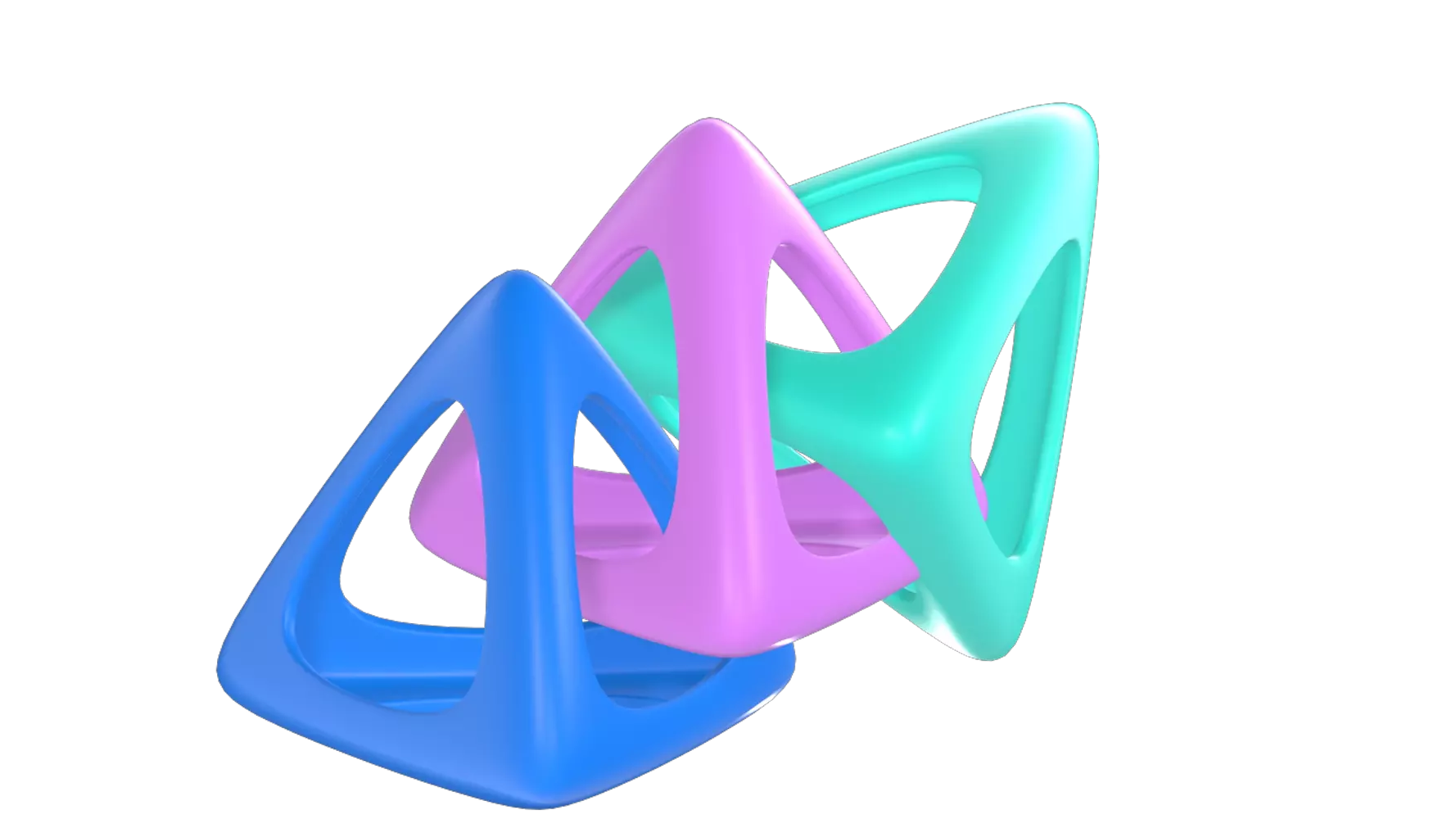 Triangle Chain 3D Graphic