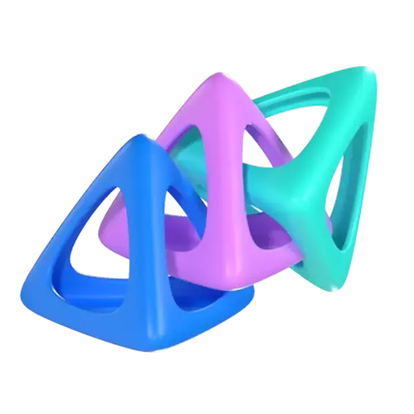 Triangle Chain 3D Graphic