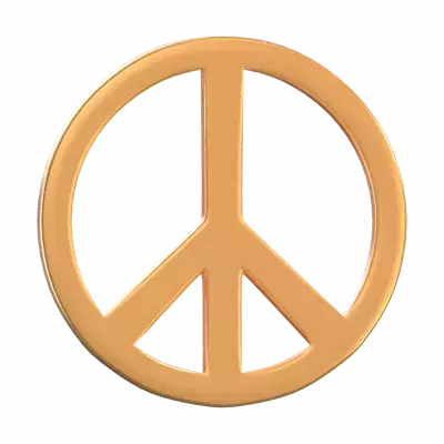 3D Peace Symbol Model Tranquility In Form 3D Graphic