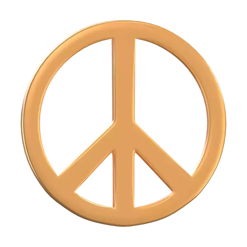 3D Peace Symbol Model Tranquility In Form 3D Graphic