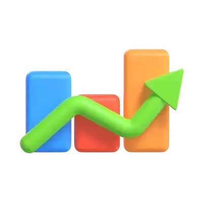 Growth Chart 3D Graphic