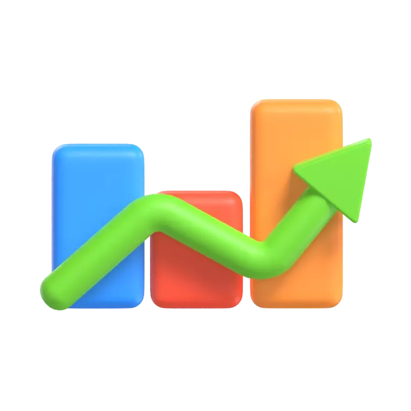 Growth Chart 3D Graphic