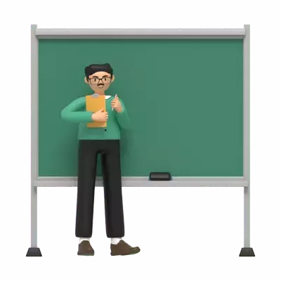 Teacher Standing 3D Illustration