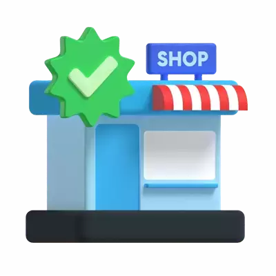 Verified Store 3D Illustration