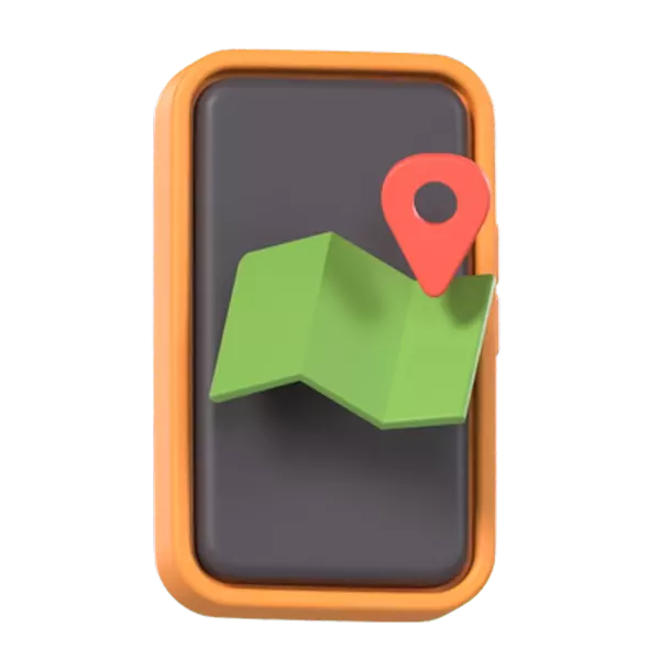 Mobile Map 3D Graphic