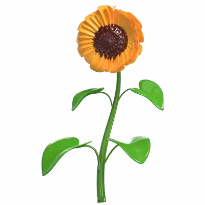 3D Sunflower Beauty Petal Perfection In Bloom 3D Graphic
