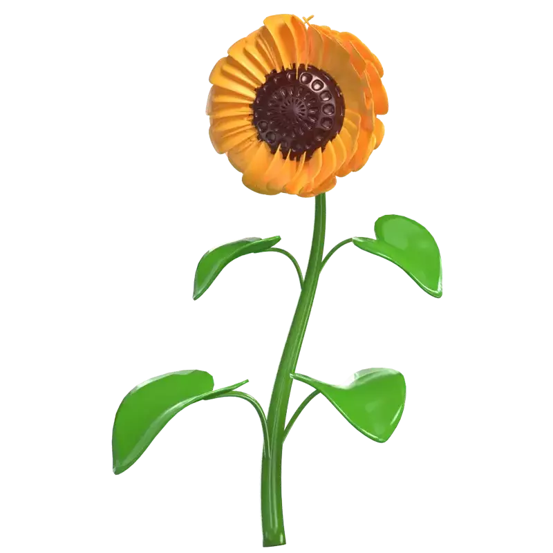 3D Sunflower Beauty Petal Perfection In Bloom 3D Graphic