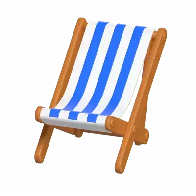 3D Beach Chair Model Seaside Lounging  3D Graphic