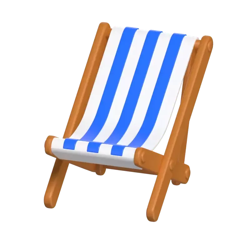 3D Beach Chair Model Seaside Lounging  3D Graphic