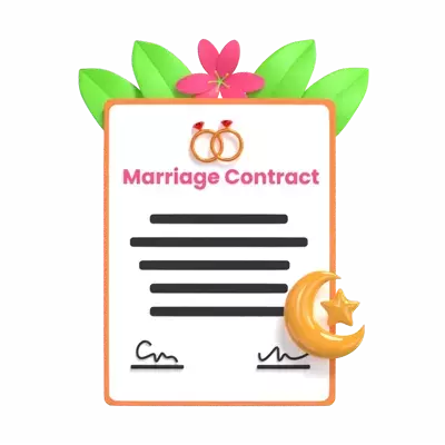 Marriage Contract 3D Graphic