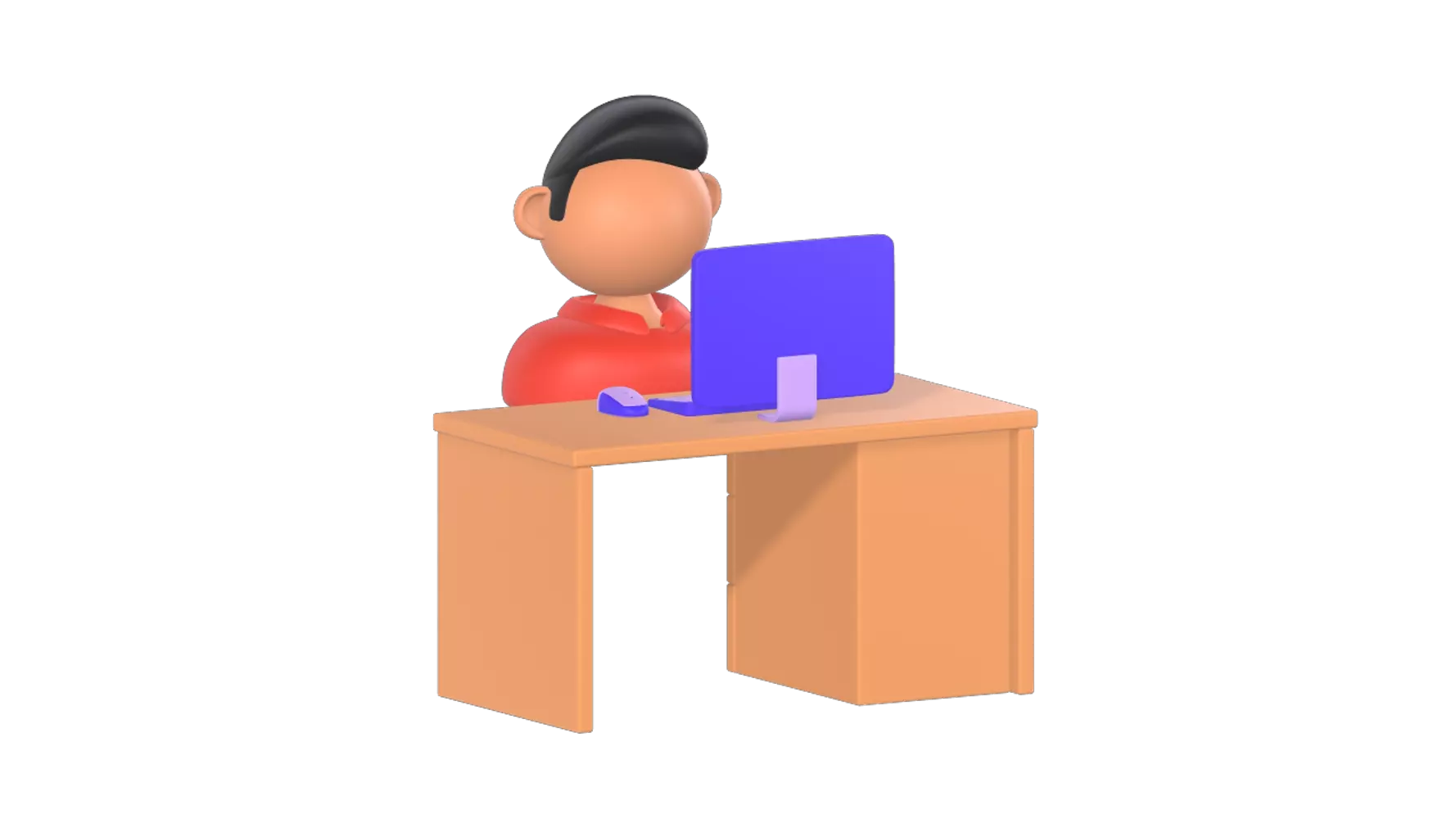 Work at Home 3D Graphic