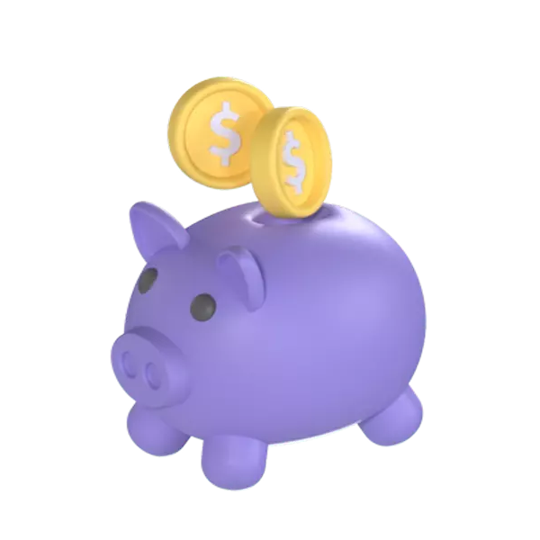 Piggy Bank 3D Graphic