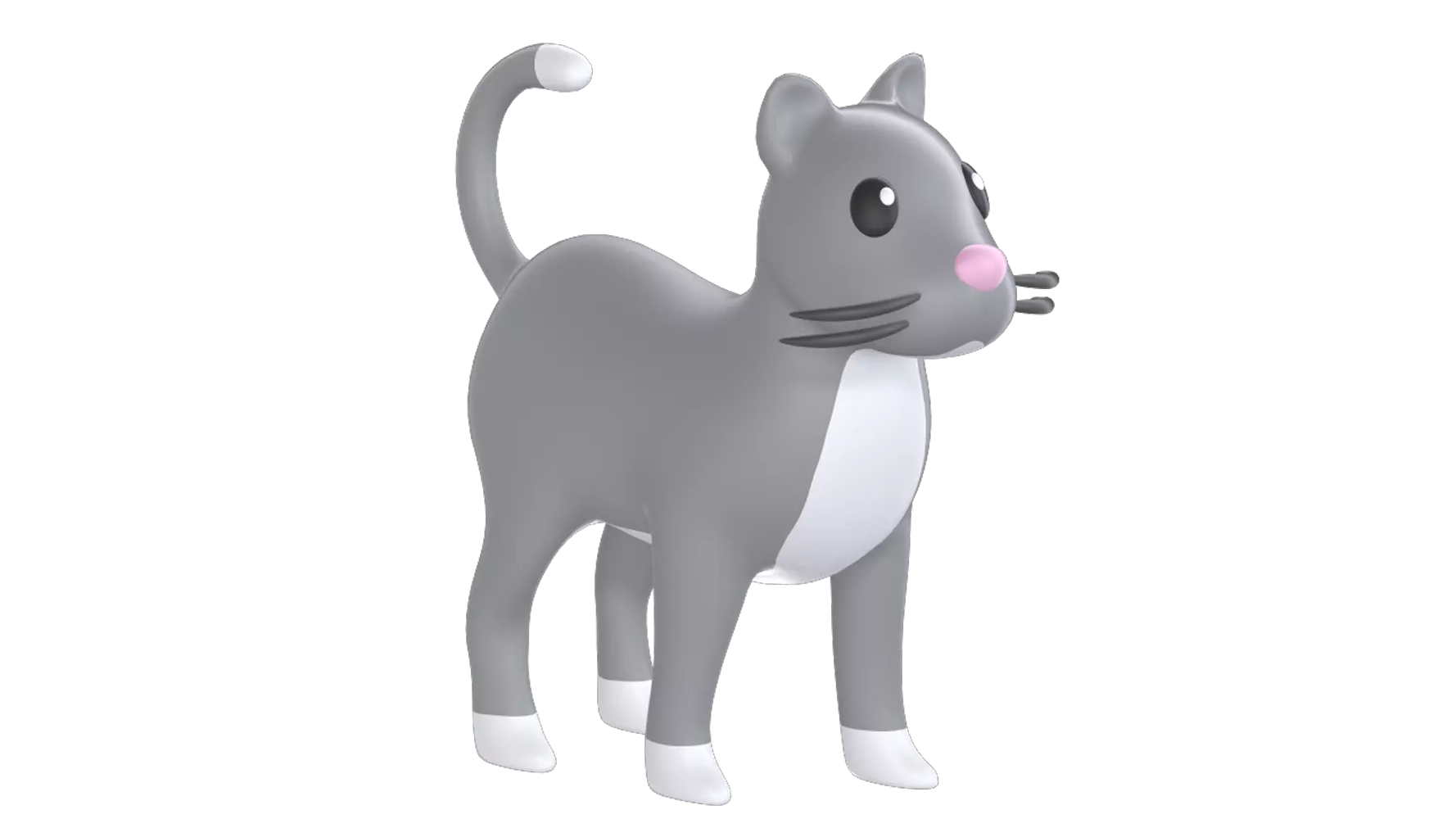 Cat 3D Graphic