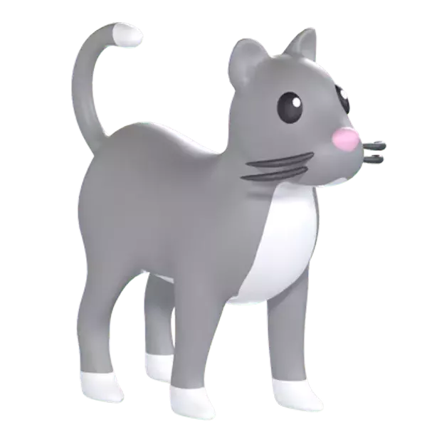 Cat 3D Graphic