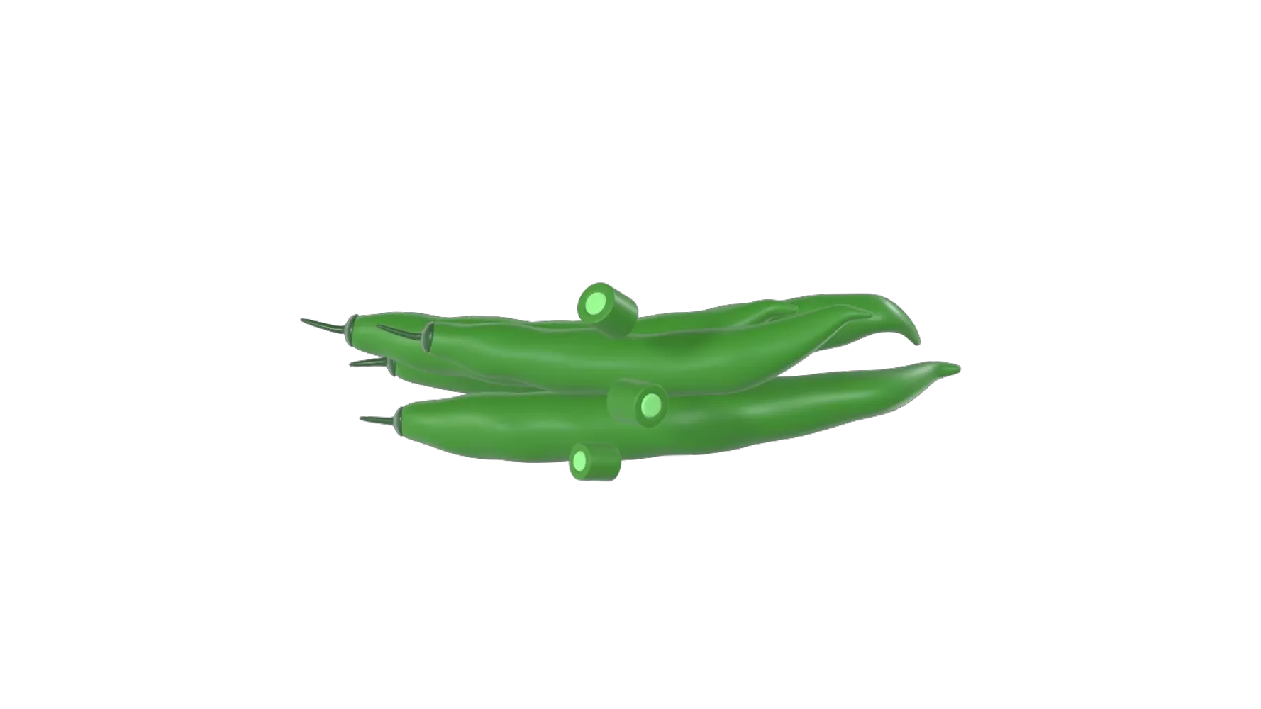 Green Bean 3D Graphic
