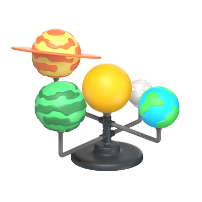 Planets 3D Icon Model For Science 3D Graphic