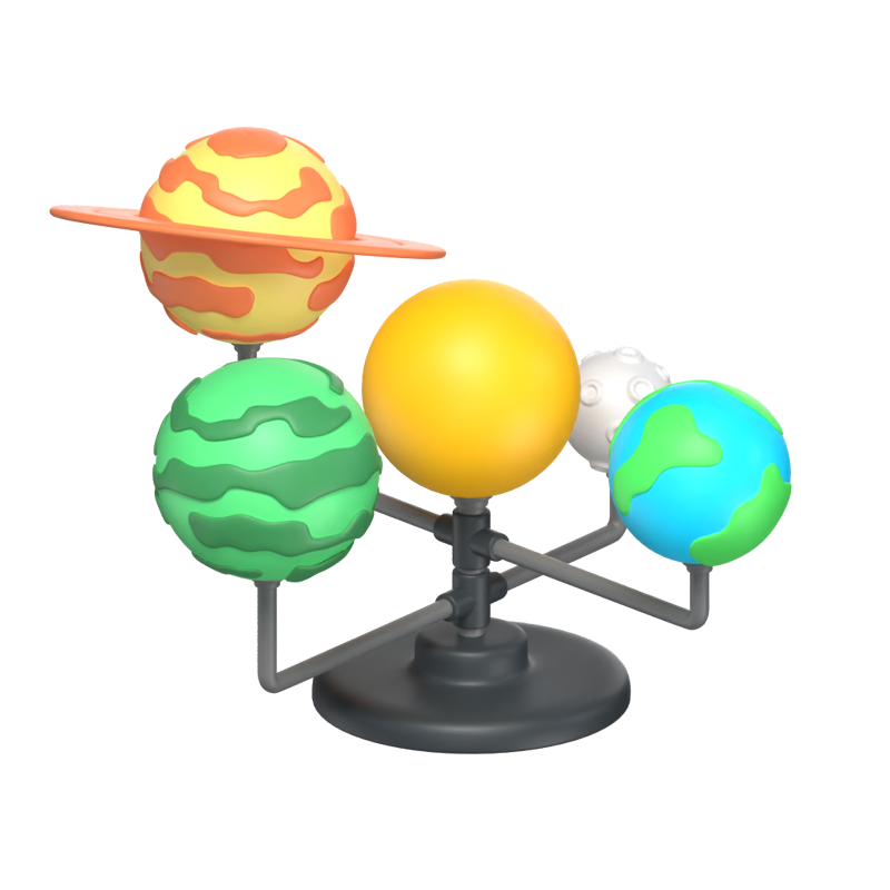 Planets 3D Icon Model For Science 3D Graphic