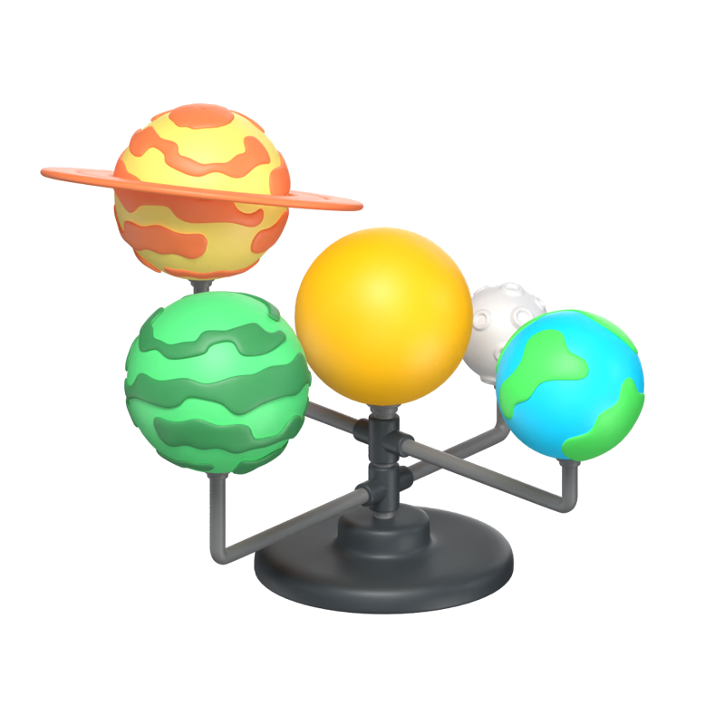 Planets 3D Icon Model For Science