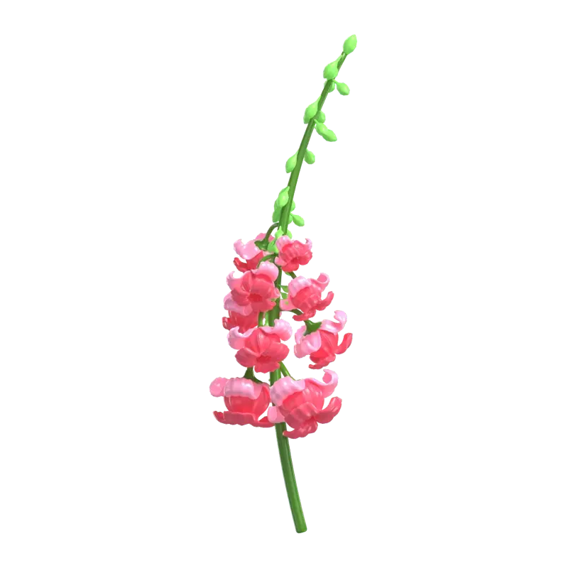 3D Model Snapdragon Flower Vibrant Blooms 3D Graphic