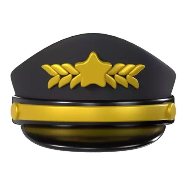 Pilot Hat 3D Graphic