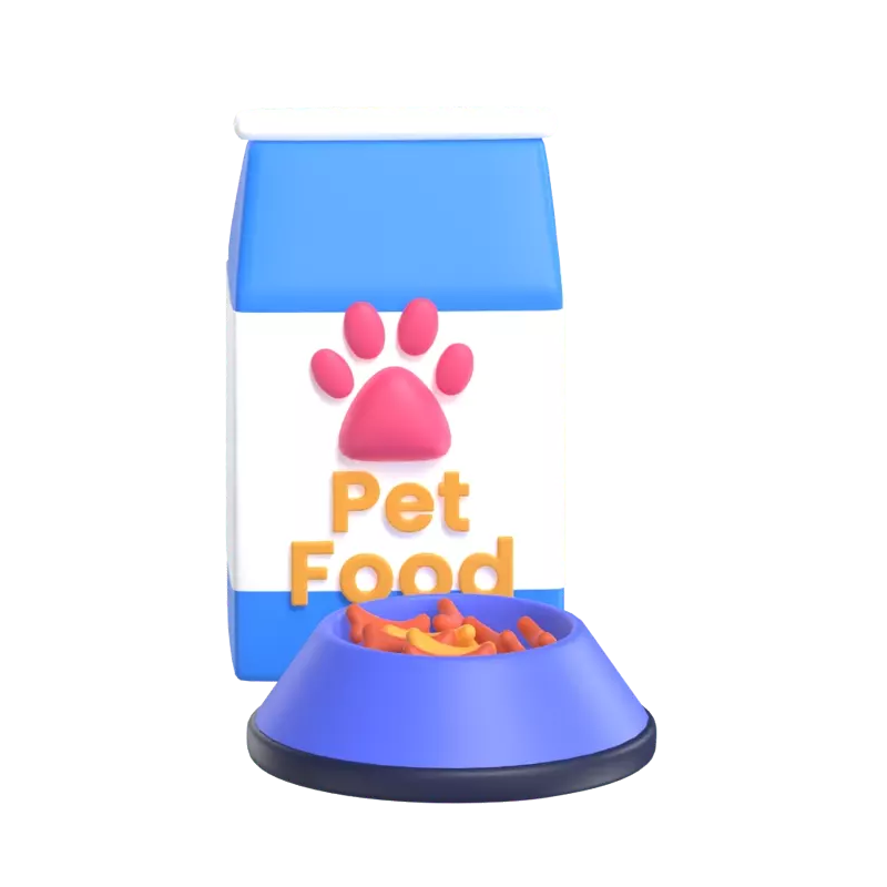 Alimentos para animais de estimação 3D Graphic