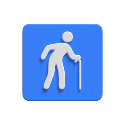 Old People Only 3d Icon 3D Graphic