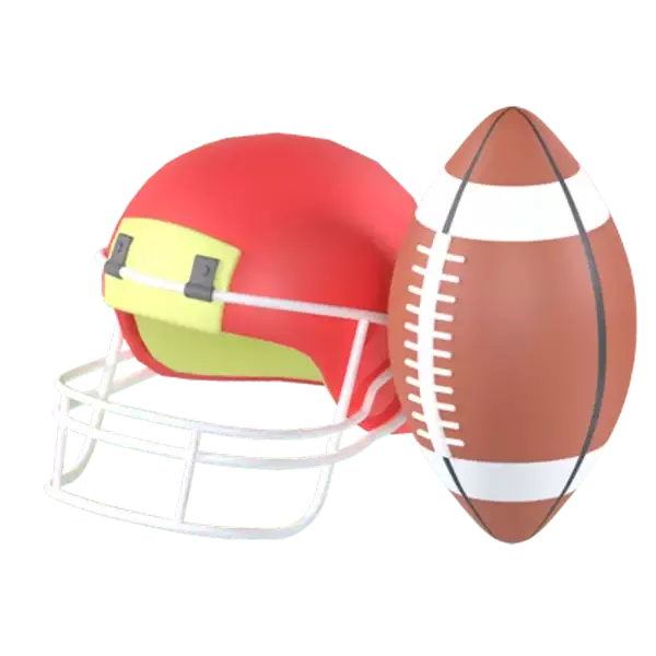 American Football 3D Graphic