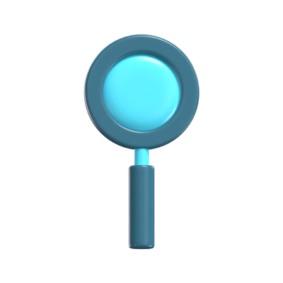 Magnifying Glass 3D Icon Model For Science 3D Graphic
