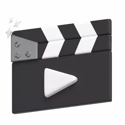Closed Clapperboard 3D Graphic