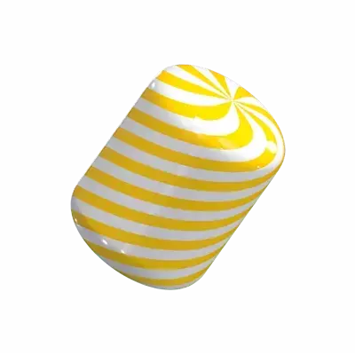Solid Striped Candy 3D Graphic