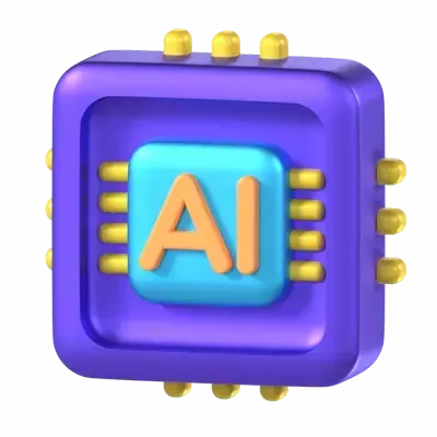 Chip AI 3D Graphic