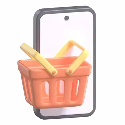 Mobile Shopping 3D Graphic