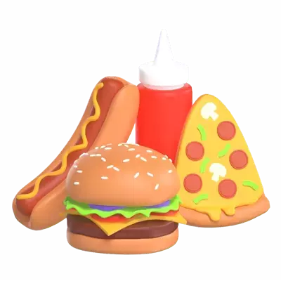 Fast Food 3D Graphic