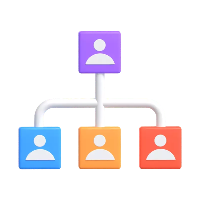 User Hierarchy 3D Graphic