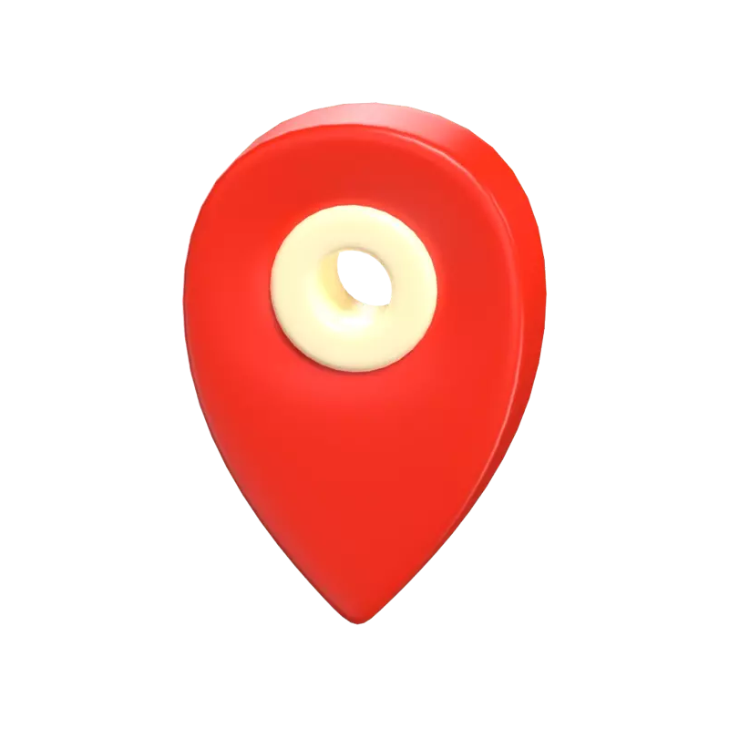  3D Map Pin Icon Model Marking Points Of Interest