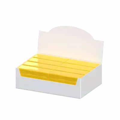 3D Long Candy Bar Box Package 3D Graphic