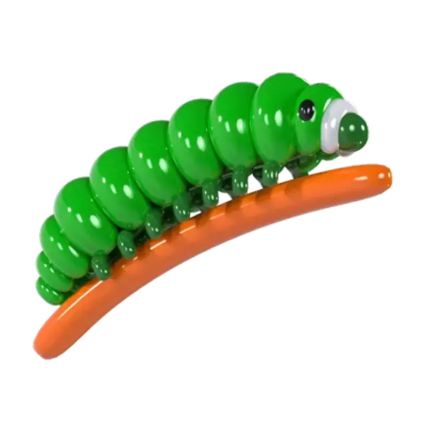 Caterpillar Balloon 3D Graphic