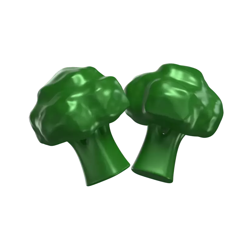 Two Broccoli Pieces 3D Model 3D Graphic