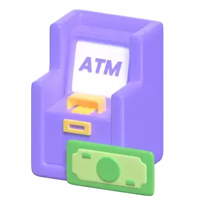 ATM Machine 3D Graphic