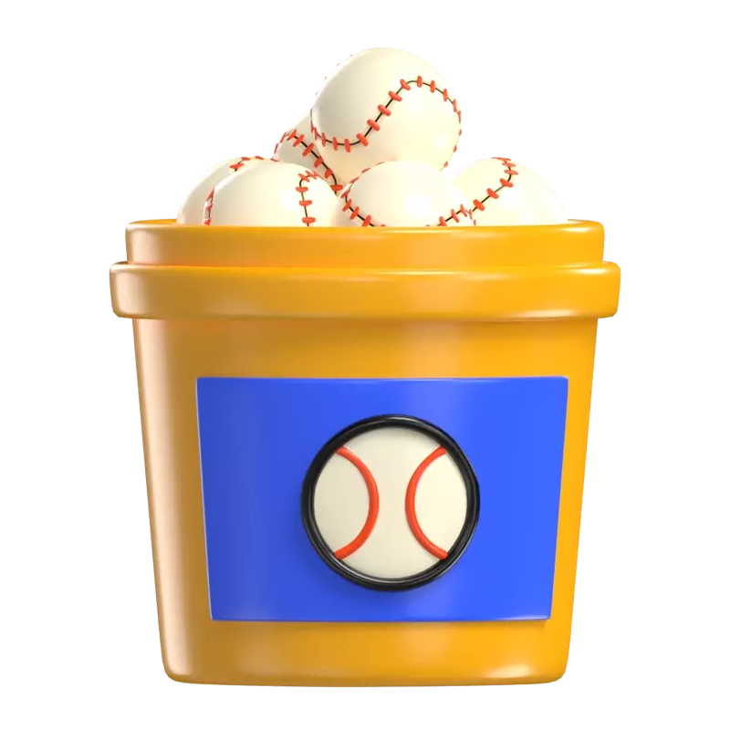 Baseball-Eimer 3D Graphic