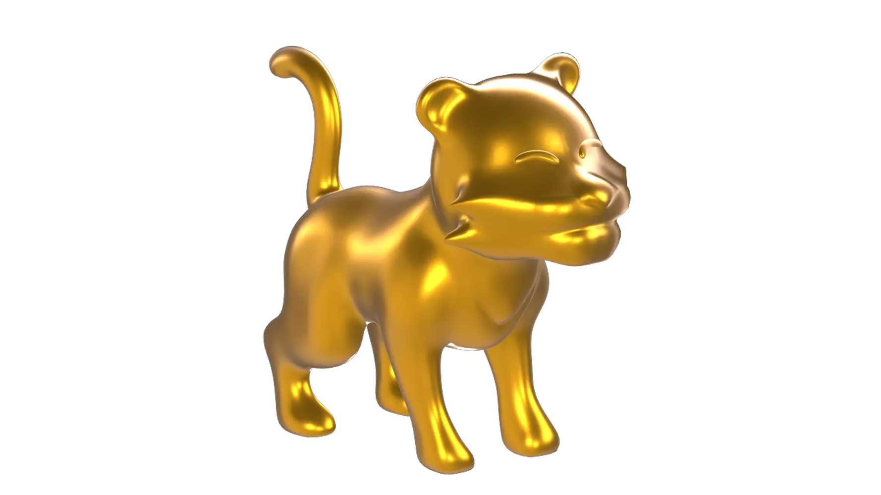 Golden Tiger 3D Graphic