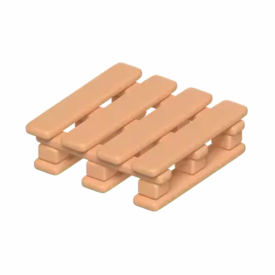 3D Wooden Palette For Expedition Warehouse 3D Graphic