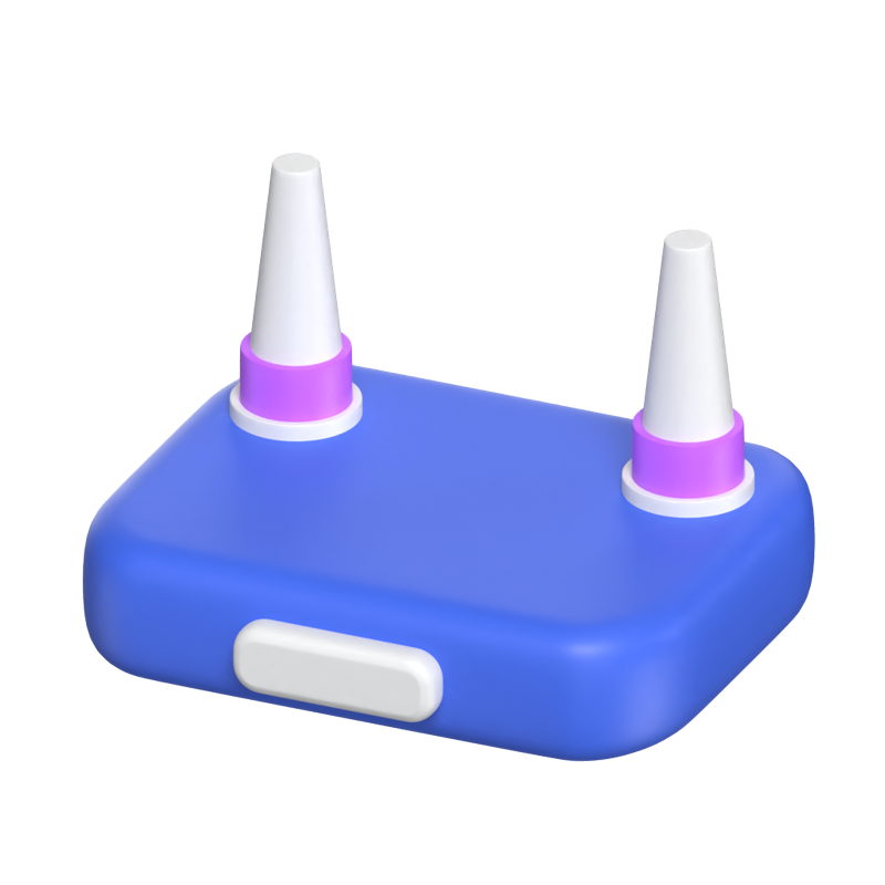 3D Wifi Router Icon Model 3D Graphic