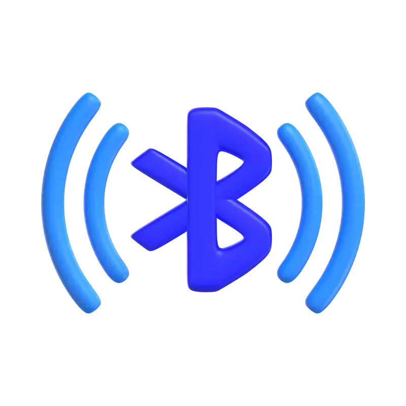 Bluetooth 3D Icon Model For UI 3D Graphic