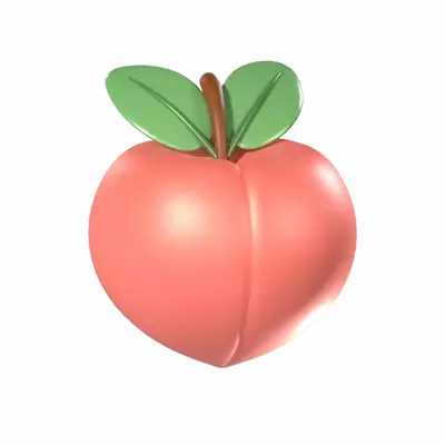 Peach 3D Graphic